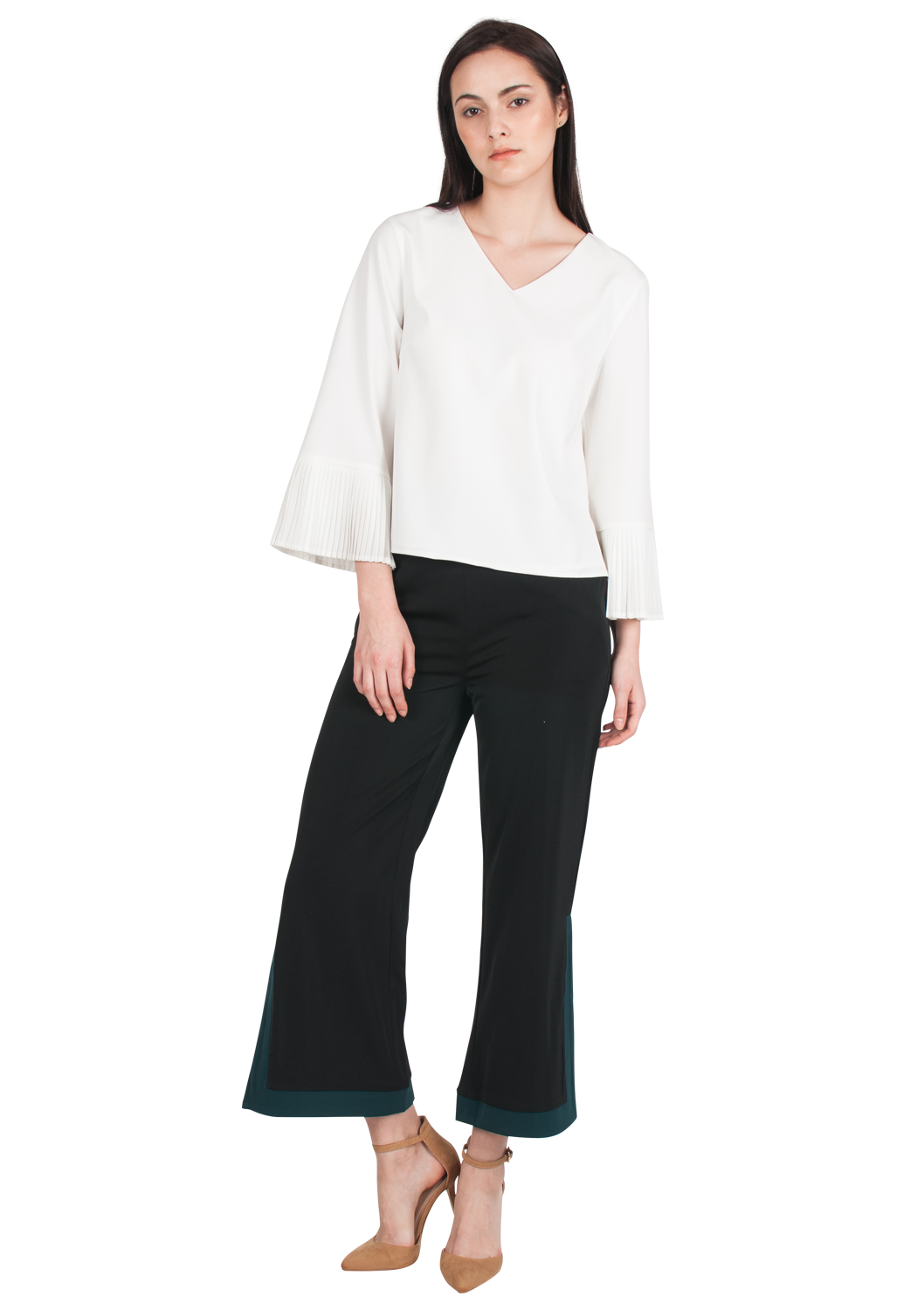 Side Slit Flare Pants - ELLYSAGE